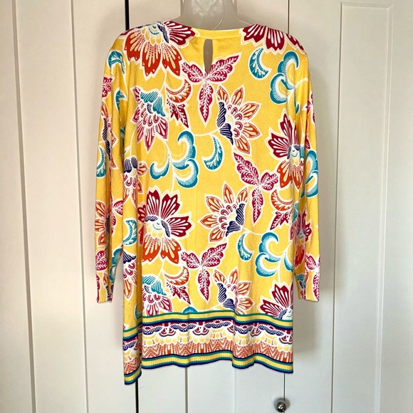 Joseph A lightweight sweater in a colorful yellow print XL - Picture 4 of 6